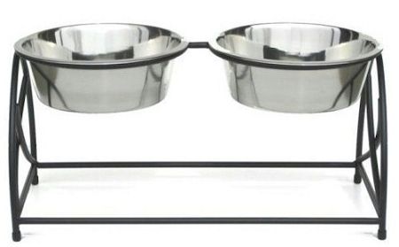 Butterfly Double Elevated Dog Feeder (Option: Small)