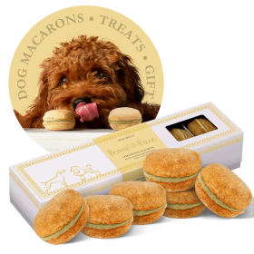 Dog Macarons - Count of 6 (Dog Treats | Dog Gifts) (Flavor: Creme Brulee)