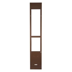 Dog Door for Sliding Glass Door, 75 7/8 to 80 11/16 in Adjustable Height, Aluminum Alloy Frame with Rotating Hinges, Lock Design (Curtain Size: Size L, size: Door Height (75-81 inch))