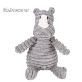 Vocal Animal Plush for Pet Dog Molar Teeth Cleaning Training (Option: Rhino)